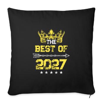 2027 meilleur anniversaire - Housse de coussin décorative 45 x 45 cm - noir - Devant