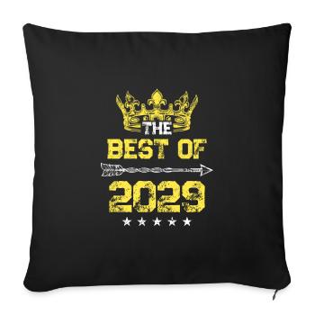 2029 best of birthday - Sofa pillowcase 17,3'' x 17,3'' (45 x 45 cm) - black - Front
