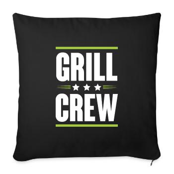 Équipage de grillades - Housse de coussin décorative 45 x 45 cm - noir - Devant