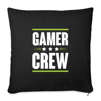 Équipage de joueurs - Housse de coussin décorative 45 x 45 cm - noir - Devant