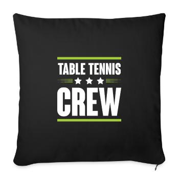 Table Tennis Crew - Sofakissenbezug 45 x 45 cm - Schwarz - Vorne