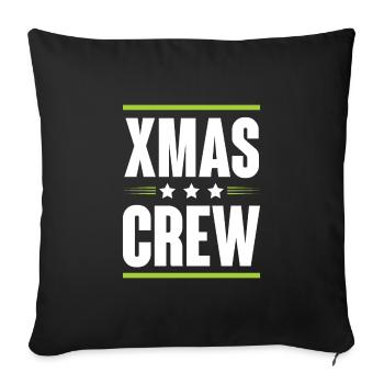 Xma's Crew - Sofa pillowcase 17,3'' x 17,3'' (45 x 45 cm) - black - Front
