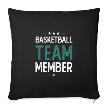 Équipe de basket-ball - Housse de coussin décorative 45 x 45 cm - noir - Devant