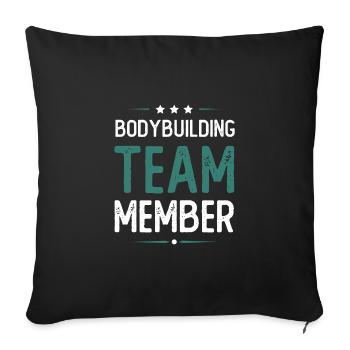 Équipe de musculation - Housse de coussin décorative 45 x 45 cm - noir - Devant