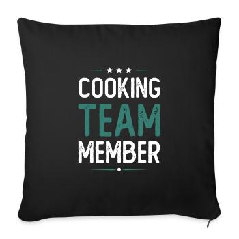 Cooking Team - Sofakissenbezug 45 x 45 cm - Schwarz - Vorne
