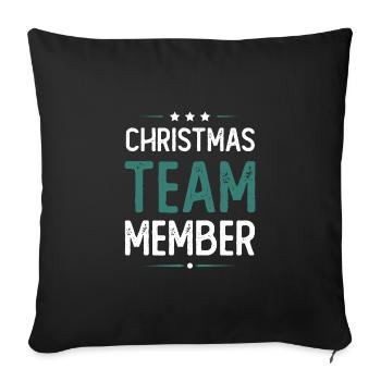 Christmas Team - Sofa pillowcase 17,3'' x 17,3'' (45 x 45 cm) - black - Front