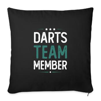 Équipe de fléchettes - Housse de coussin décorative 45 x 45 cm - noir - Devant