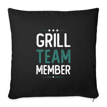 Grill Team - Sofa pillowcase 17,3'' x 17,3'' (45 x 45 cm) - black - Front