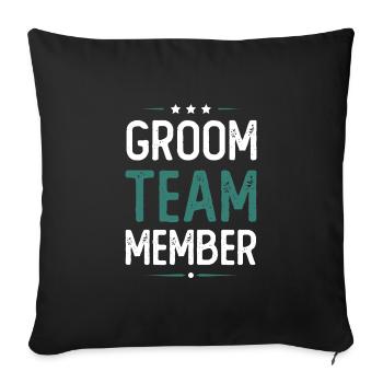 L’équipe du marié - Housse de coussin décorative 45 x 45 cm - noir - Devant