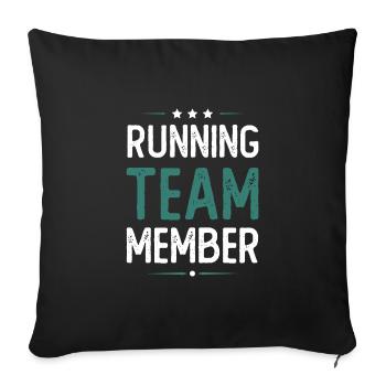 Running Team - Sofa pillowcase 17,3'' x 17,3'' (45 x 45 cm) - black - Front