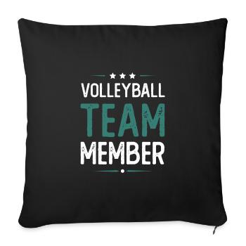 Volleyball Team - Sofa pillowcase 17,3'' x 17,3'' (45 x 45 cm) - black - Front