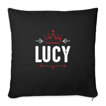 Lucy - Sofa pillowcase 17,3'' x 17,3'' (45 x 45 cm) - black - Front
