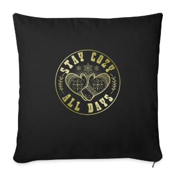 Winter Spruch Cold - Sofakissenbezug 45 x 45 cm - Schwarz - Vorne
