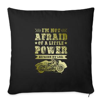 Motorrad Power - Sofakissenbezug 45 x 45 cm - Schwarz - Vorne