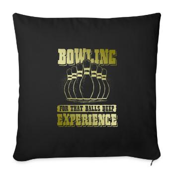 Bowling Experimen - Sofakissenbezug 45 x 45 cm - Schwarz - Vorne