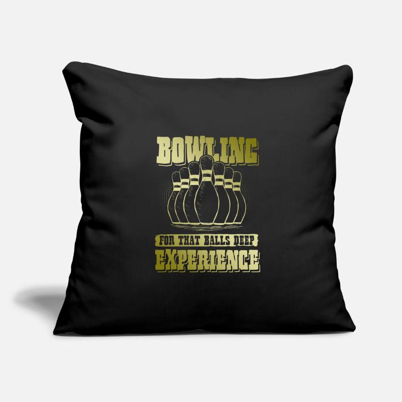 Expérience de bowling Housse de coussin décorative 45 x 45 cm