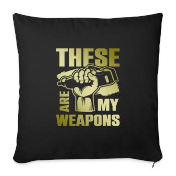 Barber weapons - Sofakissenbezug 45 x 45 cm - Schwarz - Vorne