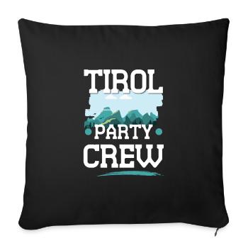 Tirol Party Crew - Sofa pillowcase 17,3'' x 17,3'' (45 x 45 cm) - black - Front