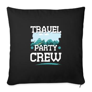Équipe de voyage - Housse de coussin décorative 45 x 45 cm - noir - Devant