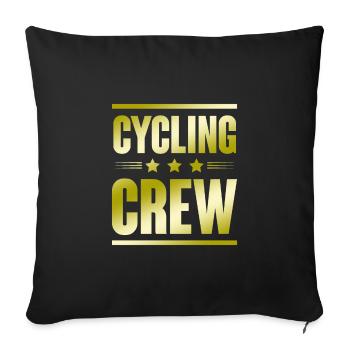Cycling Crew - Sofa pillowcase 17,3'' x 17,3'' (45 x 45 cm) - black - Front