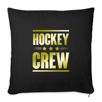 Équipe de hockey - Housse de coussin décorative 45 x 45 cm - noir - Devant