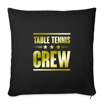 Table Tennis Crew - Sofakissenbezug 45 x 45 cm - Schwarz - Vorne