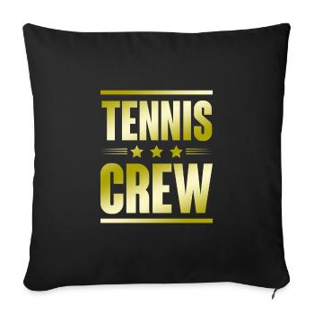 Équipe de tennis - Housse de coussin décorative 45 x 45 cm - noir - Devant