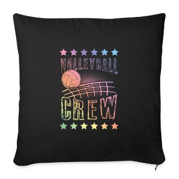Équipe de volleyball - Housse de coussin décorative 45 x 45 cm - noir - Devant