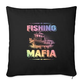 Mafia de la pêche - Housse de coussin décorative 45 x 45 cm - noir - Devant