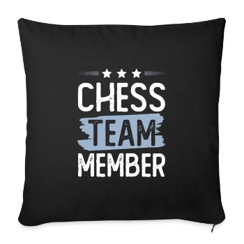 Chess Team - Sofa pillowcase 17,3'' x 17,3'' (45 x 45 cm) - black - Front