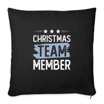 Christmas Team - Sofa pillowcase 17,3'' x 17,3'' (45 x 45 cm) - black - Front