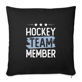 Équipe de hockey - Housse de coussin décorative 45 x 45 cm - noir - Devant