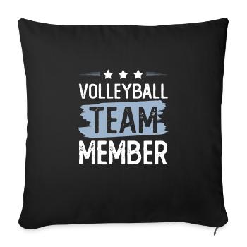 Volleyball Team - Sofa pillowcase 17,3'' x 17,3'' (45 x 45 cm) - black - Front