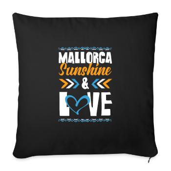 Mallorca Love - Sofa pillowcase 17,3'' x 17,3'' (45 x 45 cm) - black - Front