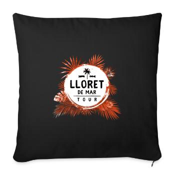 Lloret de Mar Tour Colorful - Sofa pillowcase 17,3'' x 17,3'' (45 x 45 cm) - black - Front