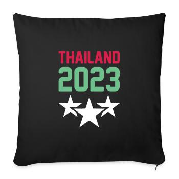 Thaïlande 2023 Krone - Housse de coussin décorative 45 x 45 cm - noir - Devant