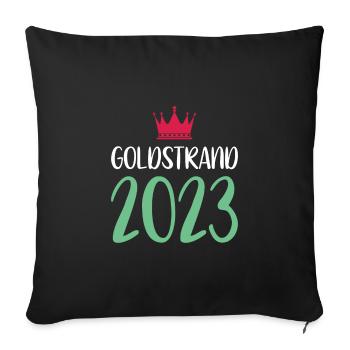Sables d’or 2023 (Garantie du prix le plus bas) - Housse de coussin décorative 45 x 45 cm - noir - Devant