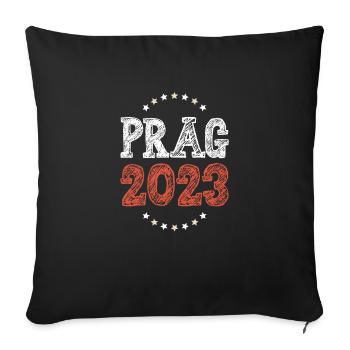 Prague 2023 - Housse de coussin décorative 45 x 45 cm - noir - Devant