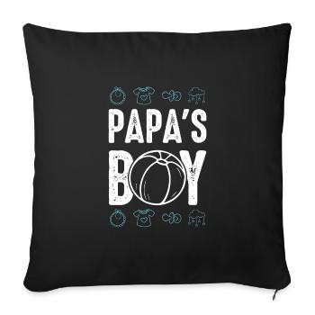 Bébé à papa - Housse de coussin décorative 45 x 45 cm - noir - Devant