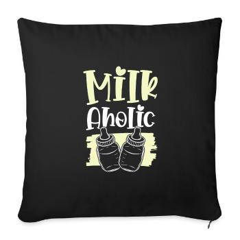 baby milch - Sofakissenbezug 45 x 45 cm - Schwarz - Vorne