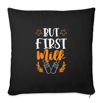 Lait pour bébé - Housse de coussin décorative 45 x 45 cm - noir - Devant