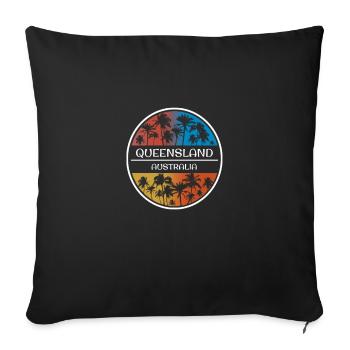 Queensland Australia Stylish Vacation Souvenir - Sofa pillowcase 17,3'' x 17,3'' (45 x 45 cm) - black - Front