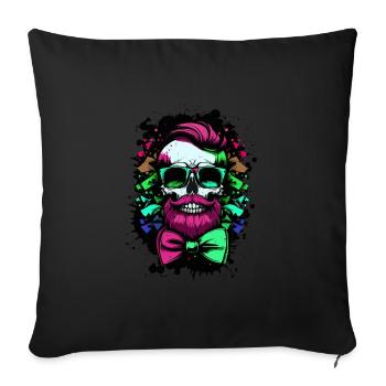 JGA Crew Skeleton Bachelor Bachelor Stag Party - Sofa pillowcase 17,3'' x 17,3'' (45 x 45 cm) - black - Front