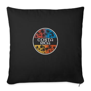 Costa Rica Stylish Vacation Souvenir Palm Tree - Sofa pillowcase 17,3'' x 17,3'' (45 x 45 cm) - black - Front
