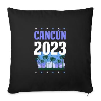 Cancun 2023 - Sofakissenbezug 45 x 45 cm - Schwarz - Vorne