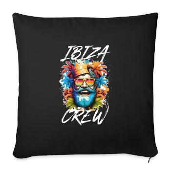 Ibiza Party King - Sofa pillowcase 17,3'' x 17,3'' (45 x 45 cm) - black - Front