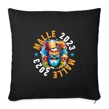 Malle 2023 King Mallorca Holidays - Sofa pillowcase 17,3'' x 17,3'' (45 x 45 cm) - black - Front