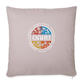 Oahu Hawaii Îles hawaïennes Vacances élégantes - Housse de coussin décorative 45 x 45 cm - taupe clair - Devant