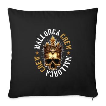 Mallorca Crew King Skeleton Team - Sofa pillowcase 17,3'' x 17,3'' (45 x 45 cm) - black - Front