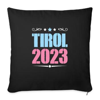 Tyrol 2023 - Housse de coussin décorative 45 x 45 cm - noir - Devant